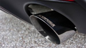 Ford Mustang Performance Exhaust - Rear - CORSA Performance - Axle Back + Dual Rear Exit + Single Polished Tips - Polished - `15-`17